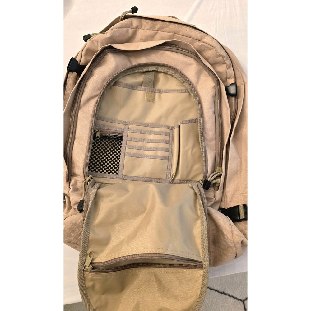 Gorpcore Bug Out Gear Tan Tactical Backpack Molle System Outdoor Camping Hiking - Picture 9 of 16